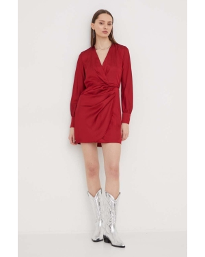 Abercrombie & Fitch sukienka kolor bordowy mini rozkloszowana