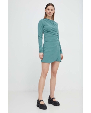 Abercrombie & Fitch sukienka kolor zielony mini prosta