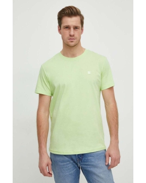 Calvin Klein Jeans t-shirt bawełniany męski kolor zielony gładki