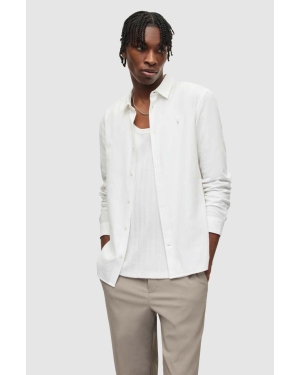 AllSaints koszula bawełniana LOVELL LS SHIRT kolor biały MS021U