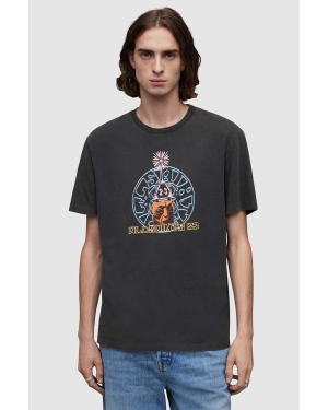 AllSaints t-shirt bawełniany Dimension męski kolor czarny z nadrukiem