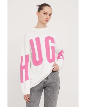 HUGO sweter damski kolor biały