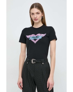 Versace Jeans Couture t-shirt damski kolor czarny