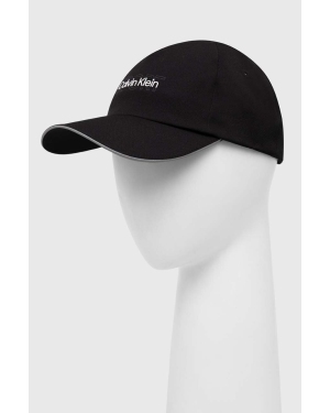 Calvin Klein Performance czapka z daszkiem kolor czarny z aplikacją