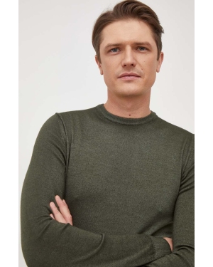 Colmar sweter wełniany męski kolor zielony lekki