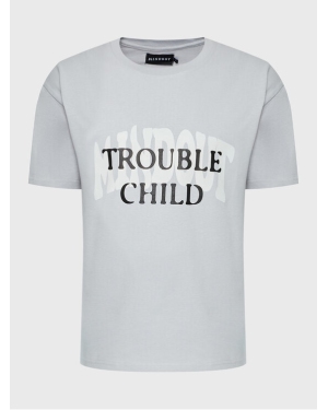 Mindout T-Shirt Unisex Trouble Child Szary Oversize