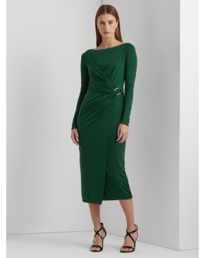 Lauren Ralph Lauren Sukienka koktajlowa 253919794001 Zielony Regular Fit