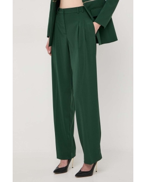 Patrizia Pepe spodnie damskie kolor zielony proste high waist