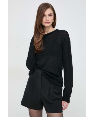 Patrizia Pepe sweter wełniany damski kolor czarny lekki