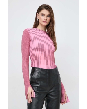 Patrizia Pepe sweter damski kolor różowy lekki
