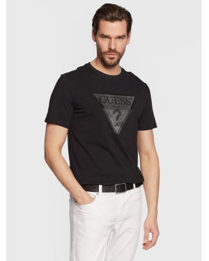 Guess T-Shirt Shiny Gel Triangle M3GI33 J1314 Czarny Slim Fit