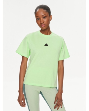 adidas T-Shirt Z.N.E. IS3921 Zielony Regular Fit