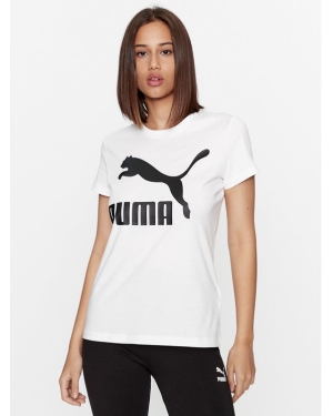 Puma T-Shirt Classics Logo 530076 Biały Regular Fit