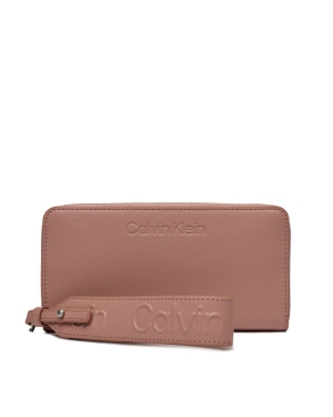 Calvin Klein Duży Portfel Damski Gracie Wallet W/Strap Lg K60K611388 Różowy