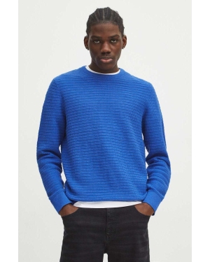 Medicine sweter bawełniany męski kolor niebieski
