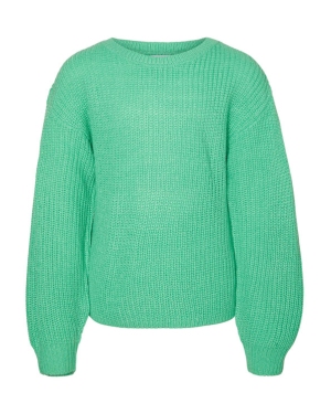 Vero Moda Girl Sweter Sayla 10272974 Zielony Regular Fit