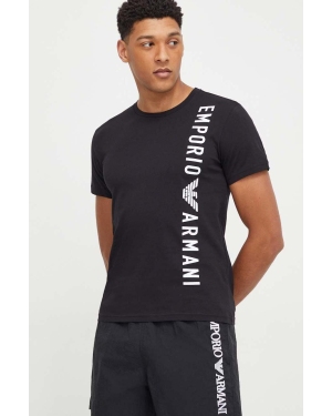 Emporio Armani Underwear t-shirt bawełniany męski kolor czarny z nadrukiem