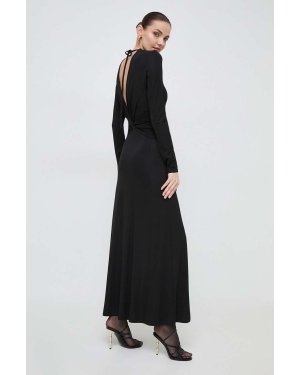 Twinset sukienka kolor czarny maxi prosta