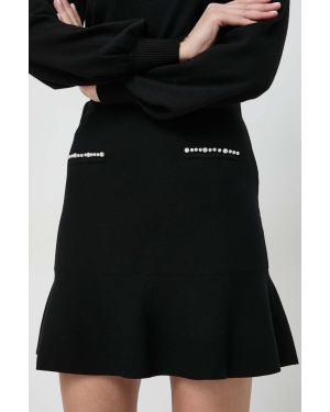 Liu Jo spódnica kolor czarny mini rozkloszowana