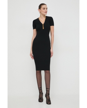 Elisabetta Franchi sukienka kolor czarny mini dopasowana AM62S41E2