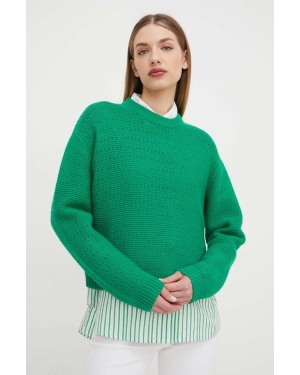 Custommade sweter wełniany damski kolor zielony