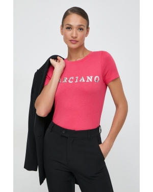 Marciano Guess t-shirt damski kolor różowy