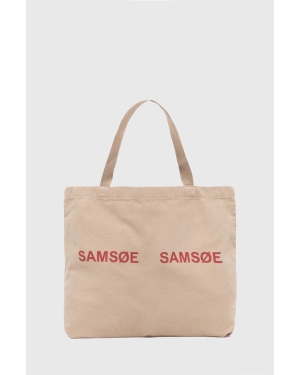 Samsoe Samsoe torebka kolor beżowy