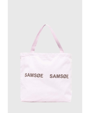 Samsoe Samsoe torebka kolor różowy