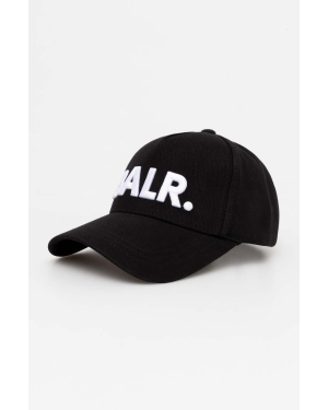 BALR. czapka z daszkiem bawełniana kolor czarny z aplikacją