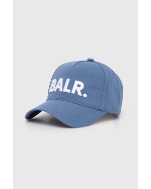 BALR. czapka z daszkiem bawełniana kolor niebieski z aplikacją