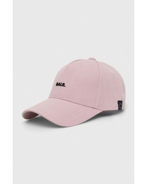 BALR. czapka z daszkiem bawełniana kolor różowy z aplikacją B6110 1061