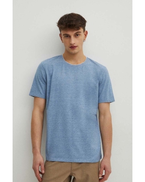 Medicine t-shirt bawełniany męski kolor niebieski melanżowy