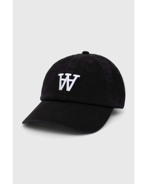 Wood Wood czapka z daszkiem bawełniana Eli Embroidery kolor czarny z aplikacją 10000805.7083