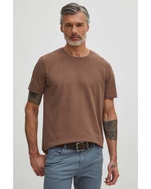 Medicine t-shirt bawełniany męski kolor brązowy