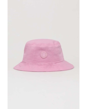 Hugo Blue kapelusz bawełniany kolor różowy bawełniany
