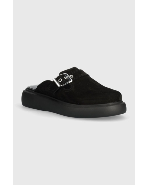 Vagabond Shoemakers klapki zamszowe BLENDA damskie kolor czarny na platformie 5519-750-20