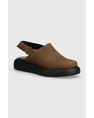 Vagabond Shoemakers sandały nubukowe BLENDA kolor brązowy na platformie 5519-350-19
