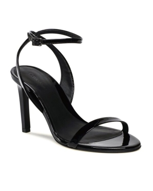 Calvin Klein Sandały Stilleto Sandal 90 - Patent HW0HW01632 Czarny