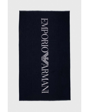 Emporio Armani Underwear ręcznik bawełniany kolor granatowy