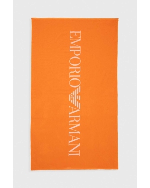 Emporio Armani Underwear ręcznik bawełniany kolor pomarańczowy