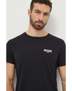 Moschino Underwear t-shirt plażowy kolor czarny z nadrukiem