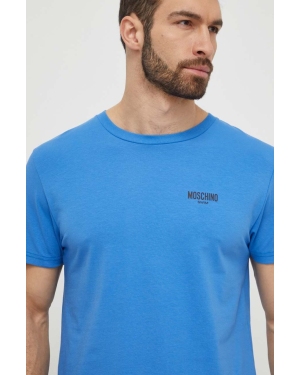 Moschino Underwear t-shirt plażowy kolor niebieski z nadrukiem