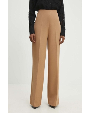 Answear Lab spodnie damskie kolor beżowy szerokie high waist
