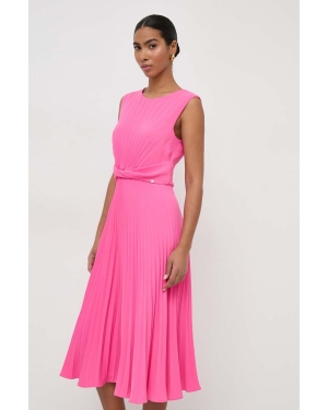 Nissa sukienka kolor różowy midi rozkloszowana