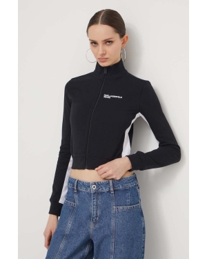 Karl Lagerfeld Jeans bluza damska kolor czarny z aplikacją
