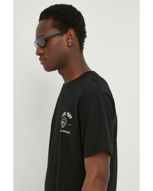 The Kooples t-shirt męski kolor czarny z nadrukiem