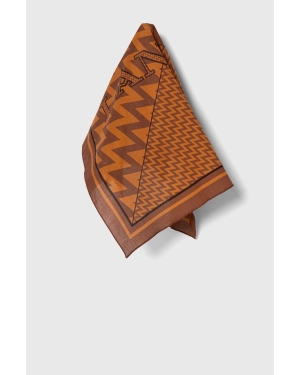 Lanvin apaszka bawełniana kolor brązowy wzorzysta