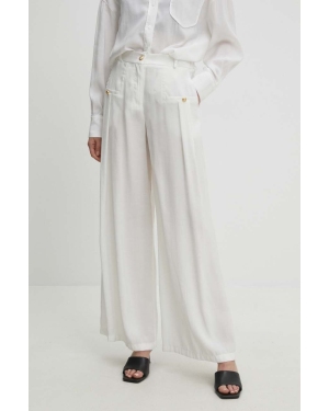 Answear Lab spodnie damskie kolor biały proste high waist