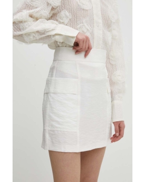 Answear Lab spódnica kolor biały mini prosta