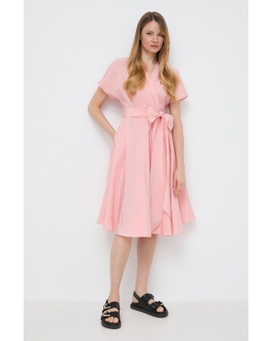 Weekend Max Mara sukienka kolor różowy mini rozkloszowana 2415221172600